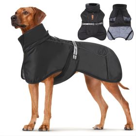 Large Dog Winter Coat Wind-proof Reflective Anxiety Relief Soft Wrap Calming Vest For Travel (Color: Blue, size: 3XL)